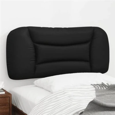 Image de vidaXL Coussin de tête lit noir 80 cm similicuir
