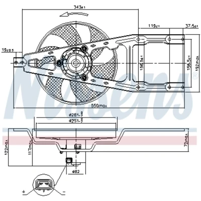 Afbeelding van Nissens Ventilatorwiel motorkoeling 85134