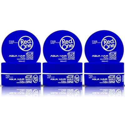 Afbeelding van Redone Aquatic Styling wax Blauw 150 ml Sterke fixatie l Haargel Ultra grip Haarwas voor mannen en vrouwen Bubblegum geur Maximale controle 3 stuks