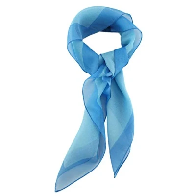 Afbeelding van TigerTie Fijne chiffon sjaal voor dames, effen, afmetingen: 58 x cm, lichtblauw