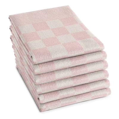 Afbeelding van DDDDD 6x Theedoek Barbeque 65x65 cm Pastel Roze Set van 6 stuks