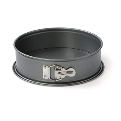 Afbeelding van Original Kaiser Gourmet springvorm, rond, 20 cm, platte bodem, ronde taartvorm, antiaanbaklaag, lekvrij, hittebestendig tot 230 C, grijs