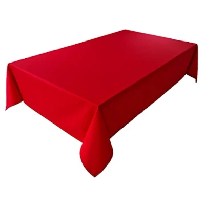 Image de Nappe de table qualité supérieure en 100 % coton Collection Concept, couleur et taille au choix (nappe 150 x 220 cm, rouge)
