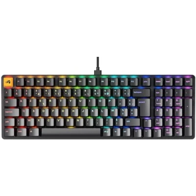 Image de Glorious Gaming GMMK 2 Full Size (96%) Clavier de jeu mécanique, cadre aluminium, personnalisable, capuchons touches doubleshot, switches Fox, RGB, Disposition AZERTY française Noir