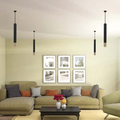 Afbeelding van V TAC VT 977 500 LED Spots Hangende Fittingen GU10 IP20 Zwart+Goud