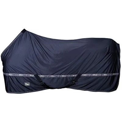 Afbeelding van Harry&#039;s Horse Coolerdeken Dry Fit Navy Blue Bovenlengte: 135 cm &amp; Onderlengte: 185