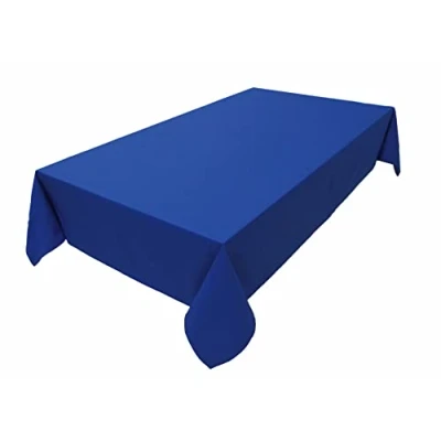 Afbeelding van Tafelkleed van hoogwaardige kwaliteit 100% katoen Collectieconcept Kleur en maat naar keuze (tafelkleed 150 x cm, koningsblauw)