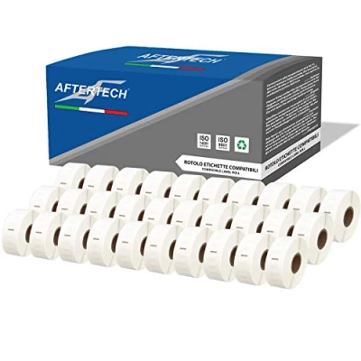 Afbeelding van Aftertech 30 x 11352, 25 54 mm, compatibele zelfklevende etiketten (500 etiketten/rol = 15.000 in totaal) voor Dymo LabelWriter S0722520 labelprinters 11352