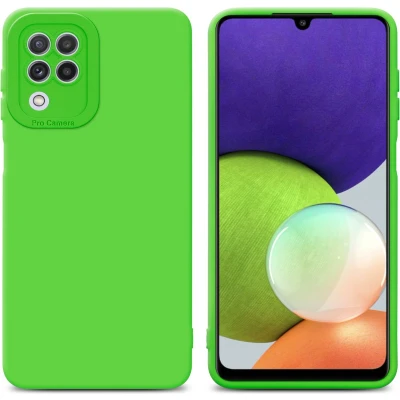 Afbeelding van Cadorabo Hoesje geschikt voor Samsung Galaxy A22 4G in Fluid GROEN Beschermhoes gemaakt van flexibel TPU silicone Cover Case
