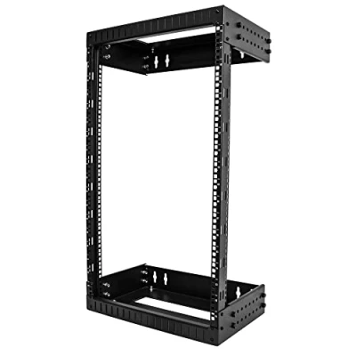 Afbeelding van StarTech.com 18U wandrek met 2 posten, 19 inch serverrek open frame, instelbare diepte, wanddata rack voor IT/AV Inclusief bevestigingsmoeren en schroeven (RACK 20 WALL OA)