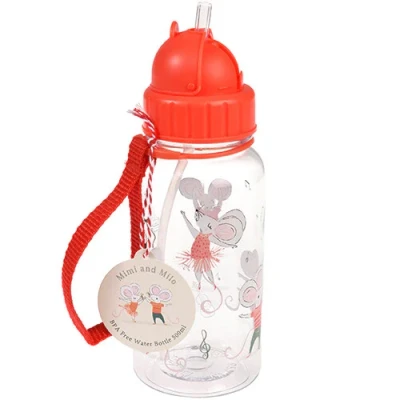 Afbeelding van Rex london drinkfles met rietje mimi and milo 500 ml