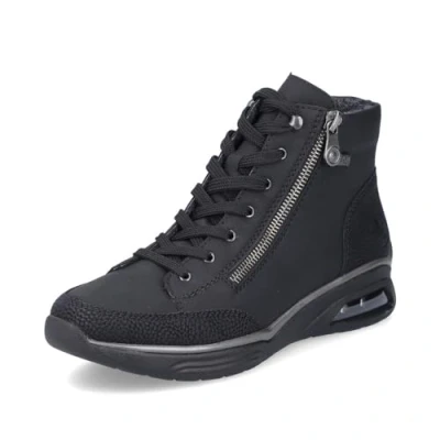 Afbeelding van Rieker dames veterboot zwart