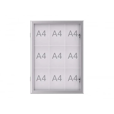 Afbeelding van Maul Wissellijst MAULexcite Voor papierformaat: 9 x DIN A4 Tegen regen beschermde buitenruimte 6653908 Aluminium Zilver 1 stuk(s)