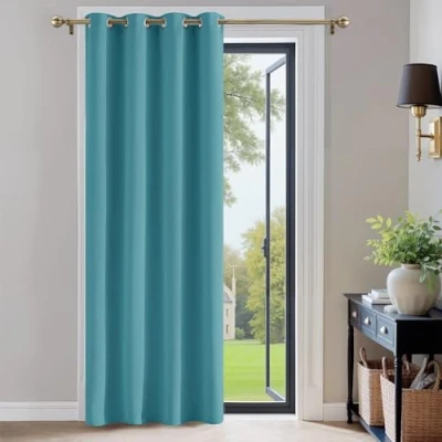 Afbeelding van Pony Dance gordijn voor ramen Warmte isolerend, gordijnen met oogjes, robuust, kinderen, baby&#039;s, slaapkamer, breedte 132 x hoogte 210 cm, 1 paneel, lichtblauw
