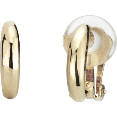 Afbeelding van Traveller Clip Oorbellen Oorclips Dames Goudkleurig Halfronde Oorringen 14 mm 156794