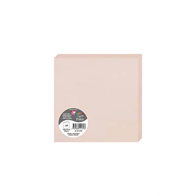 Afbeelding van Clairefontaine 22134C verpakking met 25 kaarten vierkant formaat (16 x 16 cm) 210 g/m² kleur opaline, uitnodigingskaart, gebeurtenissen en overeenstemming, pollen serie, glad premium papier