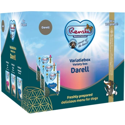 Afbeelding van Renske Variatiebox Darell Hondenvoer Lam Zalm Oceaanvis 30x185 g Glutenvrij