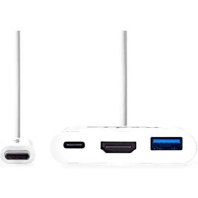 Afbeelding van Nedis USB Multi Port Adapter CCGB64765WT02 Wit