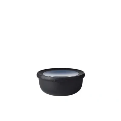 Afbeelding van Mepal Cirqula, multifunctionele kom, zwart (Nordic Black), inhoud 750 ml, afneembaar deksel, onbreekbaar, waterdicht, geschikt voor diepvriezer en koud bewaren, afwasmachinebestendig