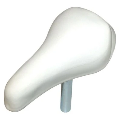 Image de Selle vélo blanc bmx enfant confort avec tige 22 mm cycle draisienne femme