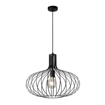 Afbeelding van Lucide MANUELA Hanglamp 1xE27 Zwart
