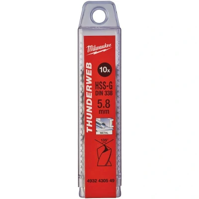 Afbeelding van MILWAUKEE 4932430549 THUNDERWEB metaalboor DIN 338 TW 5,8x93mm (10 st.)