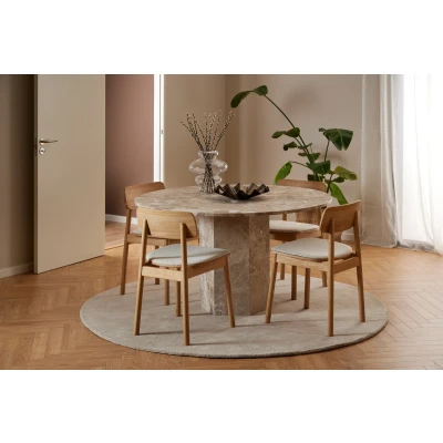 Afbeelding van Hjem Interiors Aya Ronde Eettafel Latte Marmer
