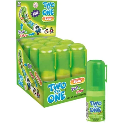 Afbeelding van Two to One Lolly Sour Apple 12 stuks