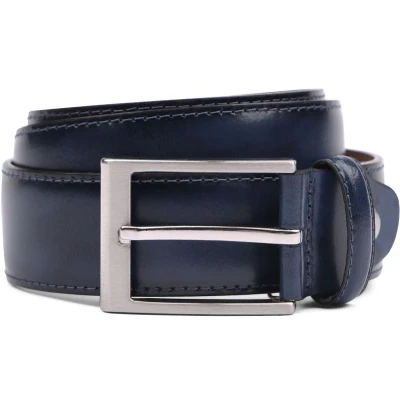 Afbeelding van Suitable Riem Navy 317 maat 95 Heren Leer Herenkleding Herenriem