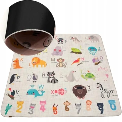Afbeelding van Hamur Home Babyspeelmat antislip speelmat opvouwbare kruipdeken voor kinderen babymat 150 x cm kinderkamers speelkamers wasmachines kindertapijten wasbaar (dieren)
