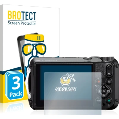 Afbeelding van BROTECT Screenprotector voor Ricoh WG 6 Folie Beschermfolie Beschermglas transparant (3 Stuks)