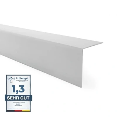Afbeelding van Quest PVC hoekprofiel, zonder plakband, rand en hoekbescherming, 40 x mm, 200 cm, grijs