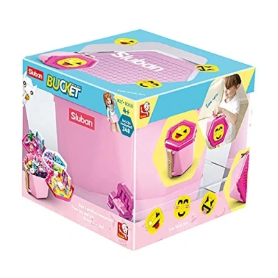 Afbeelding van Sluban Roze Emmer met Bouwblokjes 6938242957001