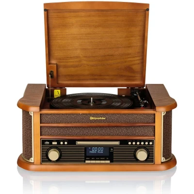 Afbeelding van Roadstar HIF 1993D+BT Platenspeler DAB met Bluetooth Bruin
