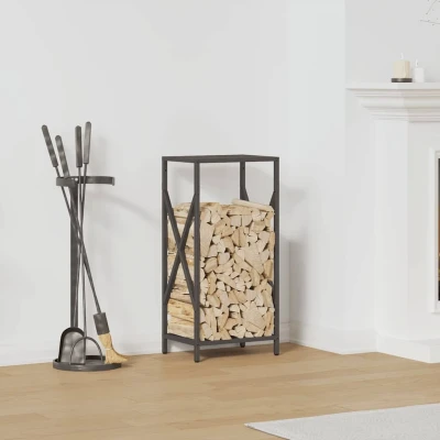 Afbeelding van Brandhoutrek 34x25x70 cm koudgewalst staal zwart