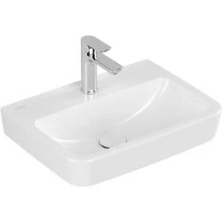 Afbeelding van Villeroy &amp; Boch O.Novo fontein hoekig wit (50 x 37 cm) 1 kraangat, met