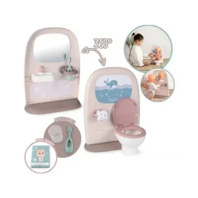 Afbeelding van Smoby Baby Nurse Toilet voor babypop Poppen Speelgoedtoilet