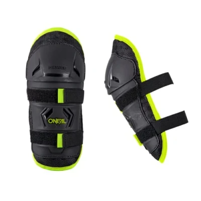 Afbeelding van O&#039;NEAL elleboogbeschermers Kinderen Motocross Enduro Comfortabele en dynamische pasvorm verstelbaar met elastische riemen, 4 9 jaar Pee Wee Zwart Neon Geel Maat M/L