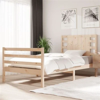 Afbeelding van vidaXL Bedframe massief grenenhout 90x200 cm