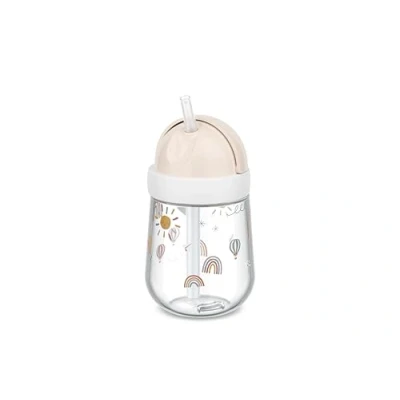 Afbeelding van Mepal Mio rietjesbeker 300 ml Makkelijk vast te houden Kinderservies Sunshine &amp; Rainbow