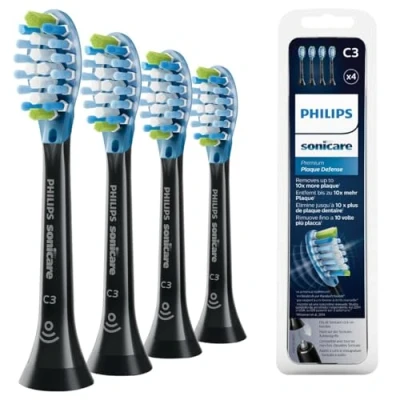 Afbeelding van Philips Sonicare Opzetborstels Premium Plaque Defense Zwart 4 stuks