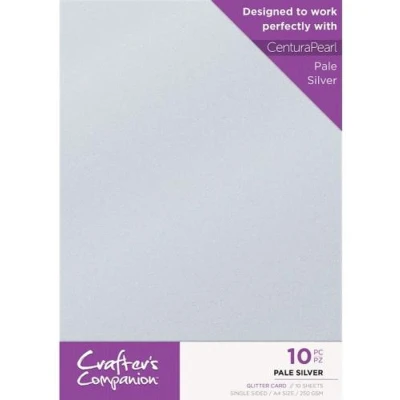 Afbeelding van Crafter&#039;s Companion Glitter karton A4 a 10 vel Pale Zilver