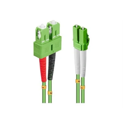 Image de Lindy Câble réseau LC multi mode (M) pour SC 10 m fibre optique 50 / 125 microns OM5 sans halogène rond vert fluo