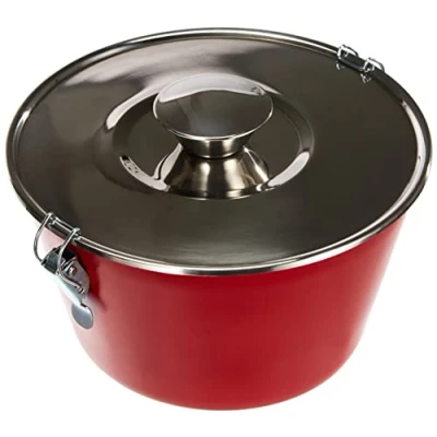 Afbeelding van Ibili 356016 Venus Puddingvorm met deksel, 16 cm, aluminium, zwart/rood/transparant