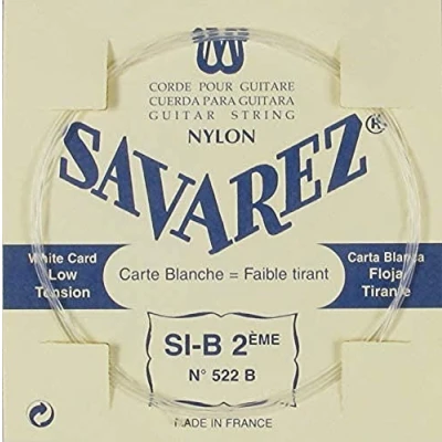 Image de Corde au détail Savarez 522B pour guitare classique Si tirant faible Carte Blanche