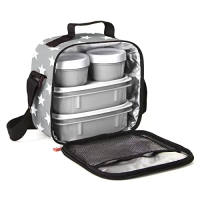 Afbeelding van Tatay Urban Food Casual Koeltas Met 4 Luchtdichte Deksels, 3 L, Grijs, 22,5 x 10 22 Cm