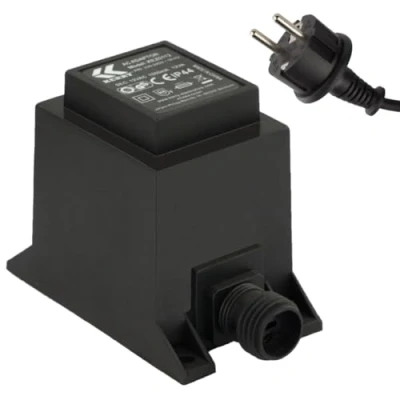 Afbeelding van 12 W voeding IP44, led transformator, 230 V naar 2 polige netsnoer, voedingsadapter, adapter, adapter