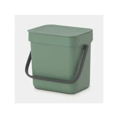 Afbeelding van Brabantia Sort &amp; Go Prullenbak Met Hengsel 3 Liter Olijfgroen