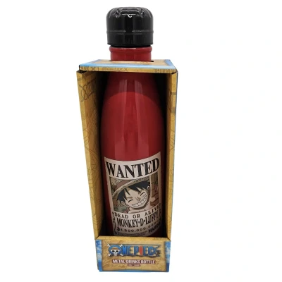 Afbeelding van One Piece &quot;Wanted Luffy&quot; Metalen Waterfles 540ml