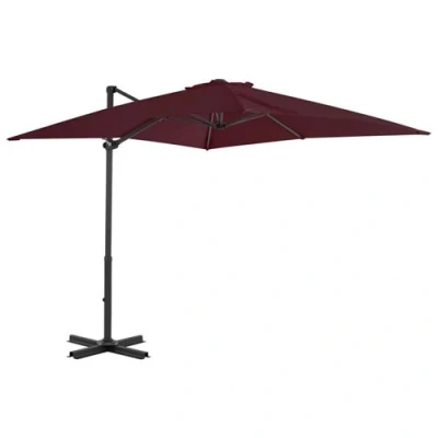 Afbeelding van Zweefparasol met aluminium paal 250x250 cm bordeauxrood